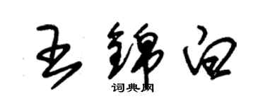 朱錫榮王錦白草書個性簽名怎么寫