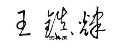 駱恆光王鎮輝草書個性簽名怎么寫