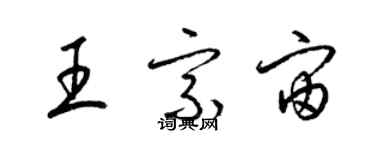 梁錦英王宗宙草書個性簽名怎么寫