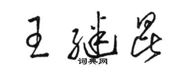 駱恆光王繼昆草書個性簽名怎么寫