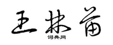 曾慶福王林苗草書個性簽名怎么寫