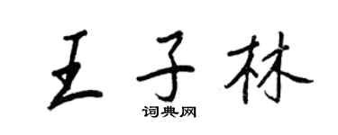 王正良王子林行書個性簽名怎么寫