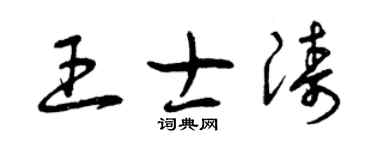 曾慶福王士濤草書個性簽名怎么寫