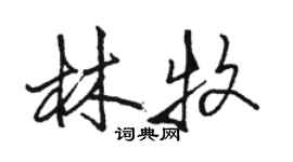 駱恆光林牧行書個性簽名怎么寫