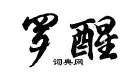 胡問遂羅醒行書個性簽名怎么寫