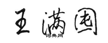 駱恆光王滿囤行書個性簽名怎么寫