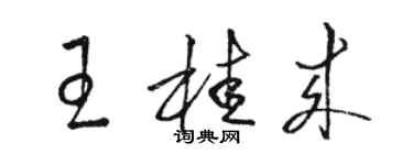 駱恆光王桂來草書個性簽名怎么寫