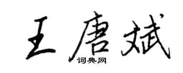 王正良王唐斌行書個性簽名怎么寫