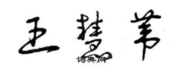 曾慶福王慧葦草書個性簽名怎么寫