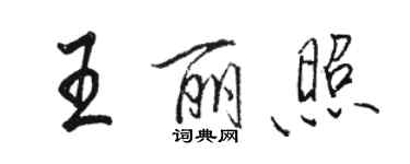 駱恆光王麗照行書個性簽名怎么寫