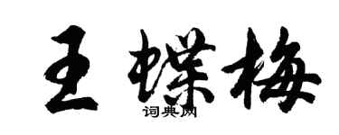 胡問遂王蝶梅行書個性簽名怎么寫
