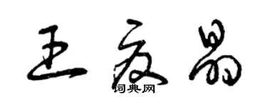 曾慶福王夏晶草書個性簽名怎么寫