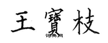 何伯昌王寶枝楷書個性簽名怎么寫