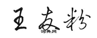 駱恆光王友粉行書個性簽名怎么寫