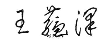 駱恆光王蘊澤草書個性簽名怎么寫