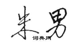 駱恆光朱男行書個性簽名怎么寫