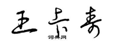 曾慶福王卡壽草書個性簽名怎么寫