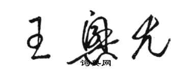 駱恆光王興尤草書個性簽名怎么寫