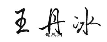 駱恆光王丹冰行書個性簽名怎么寫