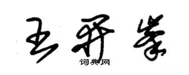 朱錫榮王開峰草書個性簽名怎么寫