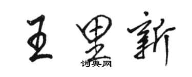 駱恆光王里新行書個性簽名怎么寫