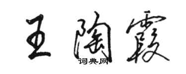 駱恆光王陶霞行書個性簽名怎么寫