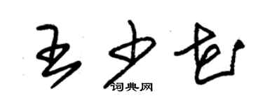 朱錫榮王少花草書個性簽名怎么寫