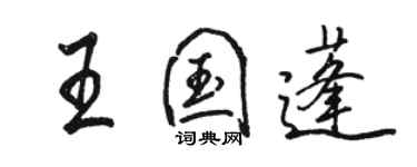 駱恆光王國蓬行書個性簽名怎么寫