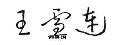 駱恆光王雪連草書個性簽名怎么寫