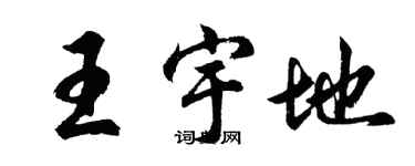 胡問遂王宇地行書個性簽名怎么寫