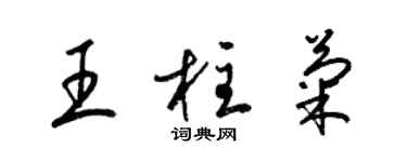 梁錦英王柱菊草書個性簽名怎么寫