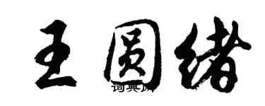 胡問遂王圓緒行書個性簽名怎么寫