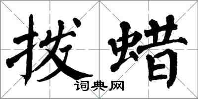 翁闓運撥蠟楷書怎么寫