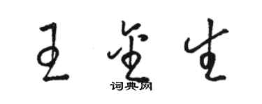 駱恆光王金生草書個性簽名怎么寫