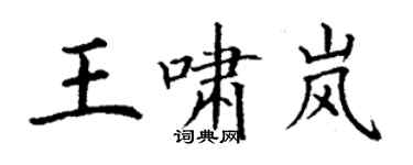 丁謙王嘯嵐楷書個性簽名怎么寫