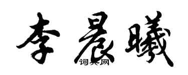 胡問遂李晨曦行書個性簽名怎么寫