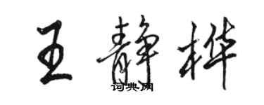 駱恆光王靜樺行書個性簽名怎么寫