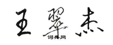 駱恆光王翠傑行書個性簽名怎么寫