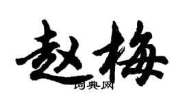 胡問遂趙梅行書個性簽名怎么寫