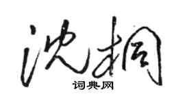 駱恆光沈桐草書個性簽名怎么寫