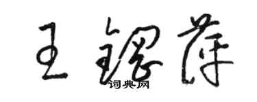 駱恆光王鋼萍草書個性簽名怎么寫