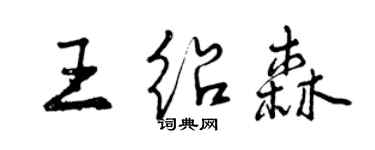 曾慶福王紹森行書個性簽名怎么寫