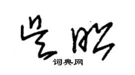 朱錫榮吳昭草書個性簽名怎么寫