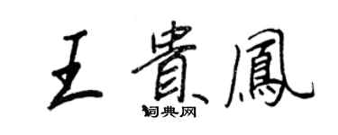 王正良王貴鳳行書個性簽名怎么寫