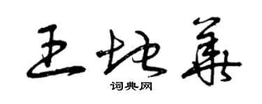 曾慶福王地華草書個性簽名怎么寫