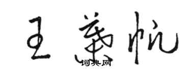 駱恆光王葉帆草書個性簽名怎么寫