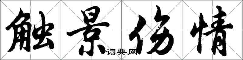 胡問遂觸景傷情行書怎么寫