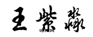 胡問遂王紫淼行書個性簽名怎么寫