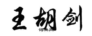 胡問遂王胡劍行書個性簽名怎么寫