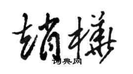 駱恆光趙樺草書個性簽名怎么寫